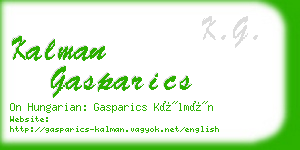 kalman gasparics business card